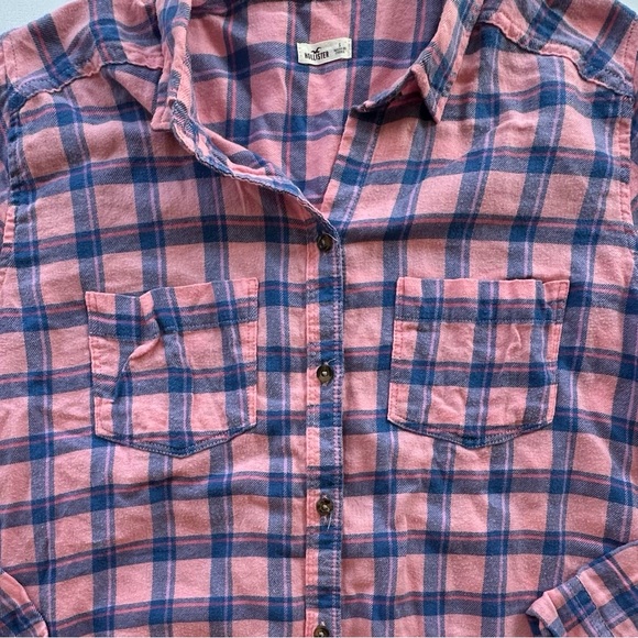 Hollister Pink and Blue‎ Checkered Shirt - Picture 4 of 11